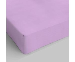 Italian Bed Linen Max Color Drap-Housse, 100 % Coton, Lilas, 1 Place et demie