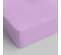 Italian Bed Linen Max Color Drap-Housse, 100 % Coton, Lilas, 2 Places