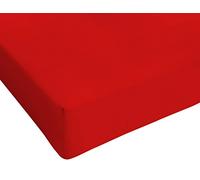 Homemania Feuille avec coins Simple - Rouge - 120 x 200 cm