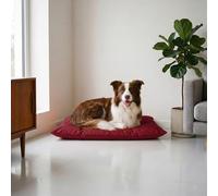 Italian Bed Linen Maxy Coussin Elegant pour Chien et Chat rembourré et matelassé, 60 x 100 cm, Bordeaux