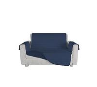Italian Bed Linen MB Home Basic Housse de canapé Antidérapant “Cozy”, Bleu Foncé, 2 Places