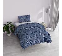 Italian Bed Linen MB Home Basic Housse de Couette “Dafne”, Citylife Blue, 1 Place