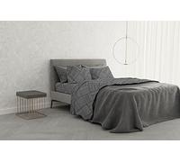 Italian Bed Linen MB Home Basic Parure de Lit “Dafne”, Citylife Grey, 2 Places