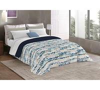 Italian Bed Linen MB Home Italy Courtepointe d’Hiver “Fantasy”, Microfibre, Modern Sky, 260x260 cm