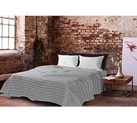 Italian Bed Linen MB Home Italy, Drap Supérieur “Printed Colors”, Division Gris Foncé, 2 Places