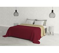 Italian Bed Linen MB Home Italy Elegant” Couette d'été, Bordeaux/Crème, 260 x 270 cm