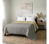 Italian Bed Linen MB Home Italy “Elegant” “Elegant” Couette d'été, 260x270 cm, Crème/Gris Clair