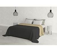Italian Bed Linen MB Home Italy “Elegant” “Elegant” Couette d'été, 260x270 cm, Crème/Gris Foncé
