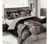 Italian Bed Linen MB Home Italy, Housse de Couette Goodnight, Polyester, Felix, 1 Place