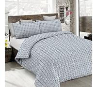 Italian Bed Linen MB Home Italy, Housse de Couette “Printed Colors”, Floyd Bleu, 2 Places