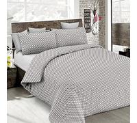 Italian Bed Linen MB Home Italy, Housse de Couette “Printed Colors”, Maiden Gris Tourterelle, 2 Places