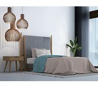 Italian Bed Linen MB Home Italy, Parure de Lit Trendy Chic, Cotton, Bleu Octane, 1 Place et demie