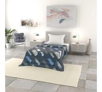 Italian Bed Linen Microfibre Couette d'été, Basic, 160x240cm, Gessetti