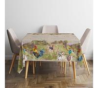 Italian Bed Linen Nappe Anti-Taches au Panama 100% Coton, SAPORE DI Campagna, 150x150 cm