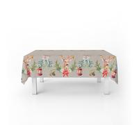 Italian Bed Linen Nappe Panama Anti-Taches, MAGICO Natale 150 x 150 cm 100% Coton