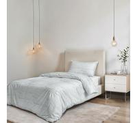 Italian Bed Linen Parure de Housse de Couette sans Repassage Karma - Ensemble Housse de Couette - Lit 1 Place, Microfibre - Housse 150x200 cm + Rabat et 1 taie d'oreiller 50x80 cm - BREZZA