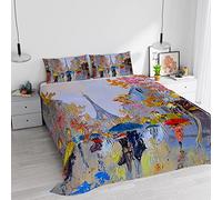 Italian Bed Linen Parure de lit Impression numérique rêve d'auteur 100% Coton, SD-18, lit Double