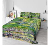 Italian Bed Linen Parure de lit Impression numérique rêve d'auteur, Couverture Totale, fabriquée en Italie, pour lit Double, 53