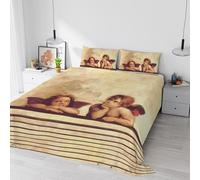 Italian Bed Linen Parure de lit Impression numérique rêve d'auteur, Couverture Totale, fabriquée en Italie, pour lit Double, 59