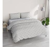 Italian Bed Linen Parure Housse de Couette Athena avec Sac et taies d'oreiller imprimés, Dora TORTORTORA, lit Double