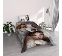 Italian Bed Linen Parure Housse de Couette en Microfibre avec Impression numérique Goodnight, Peggy, Simple