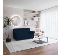 Italian Bed Linen Piu Bello Housse de canapé Bi-élastique, Polyester, Bleu foncé, 2 Places