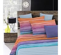 Italian Bed Linen Rainbow Parure de lit “Fantasy”, fabriquée en Italie, Microfibre, 2 Places