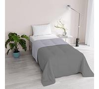 Italian Bed Linen Romantic Couette Printemps/été, Microfibre Main pêche, Simple 170 x 260 cm, Gris foncé/argenté