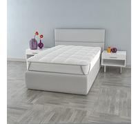 Italian Bed Linen TO-BASIC-BIANCO-1P Basic Topper, Blanc, 1 Place 80 x 195 cm