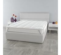 Italian Bed Linen TO-BASIC-BIANCO-2P Basic Topper, Blanc, 2 Places 160 x 195 cm