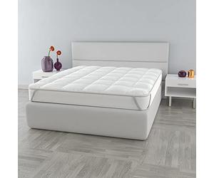Italian Bed Linen TO-BASIC-BIANCO-2P Basic Topper, Blanc, 2 Places 160 x 195 cm