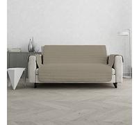 Italian Bed Linen Trend Housse de canapé matelassée Double Face 2 Places, Taupe/crème