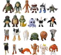 Italian Brain Lots Figurine Collection Horreur Junl Cerveau italien Lot - Créatures Mème Mad and Fantasy Mème de l'Avent sur bureau 3,5-5,5 cm de haut (24 types/sac)