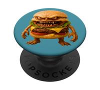 Italian Brainrot AI-Generated Character Burger/Evilburger PopSockets PopGrip Adhésif