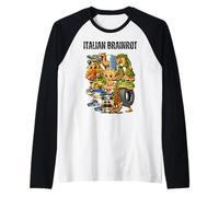 Italian Brainrot Meme Personnage Vintage Internet Humour Enfants Manche Raglan