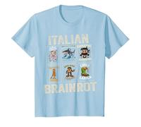 Italian Brainrot T-Shirt, Enfant, Bleu Céleste, 10 Ans