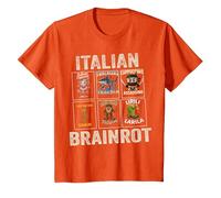 Italian Brainrot T-Shirt, Enfant, Orange, 10 Ans