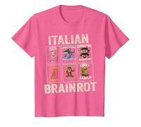Italian Brainrot T-Shirt, Enfant, Rose Chiné, 2 Ans