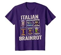 Italian Brainrot T-Shirt, Enfant, Violet, 4 Ans