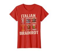 Italian Brainrot T-Shirt, Femme, Rouge, S