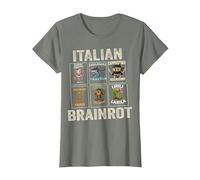 Italian Brainrot T-Shirt, Femme, Vert Kaki chiné, M