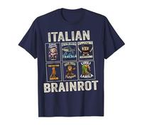 Italian Brainrot T-Shirt, Homme, Bleu Marine, 3XL