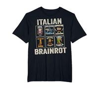 Italian Brainrot T-Shirt, Homme Grandes Tailles, Noir, 6X Tall