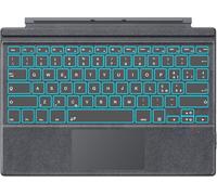 Italian Clavier Pour Microsoft Surface Pro 7 Plus/Pro 7/Pro 6/Pro 5/Pro 4/Pro 3,Qwerty Layout Bluetooth Clavier Rechargeable Avec Trackpad,7 Couleurs De Rétro-Éclairage