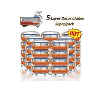 Italian Design Compatible with Gillette Fusion 5 Razor Blade Refils - 28 packs for Womens Mens