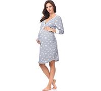 Italian Fashion Chemise de Nuit Allaitement | Pyjama Grossesse et Maternité | Pyjama Femme Enceinte pour la Maison et l’Hôpital | Tenue Maternité Accouchement à Boutons S-XXL