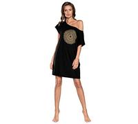 Italian Fashion If Chemise de Nuit d'allaitement à Manches Courtes pour Femmes en Viscose Beaux vêtements de maternité jusqu'aux Genoux, Robe d'été, vêtements de Nuit