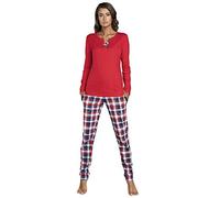 Italian Fashion Pyjama Femme Coton | Ensembles de Pyjama Femme | Pyj' Hiver Chaud de Noël | Vêtements de Nuit | 2 Pièces avec Haut à Manches Longues et Pantalon S-XXL