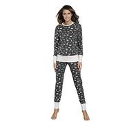 Italian Fashion Pyjama Femme Coton | Ensembles de Pyjama Femme | Pyj' Hiver Chaud | Vêtements de Nuit | 2 Pièces avec Haut à Manches Longues et Pantalon | Différents Motifs S-XXL