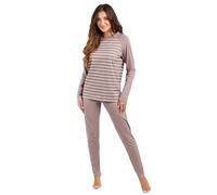 Italian Fashion Pyjama Femme Coton | Ensembles de Pyjama Femme | Pyj' Hiver Chaud | Vêtements de Nuit | 2 Pièces avec Haut à Manches Longues et Pantalon | Différents Motifs S-XXL